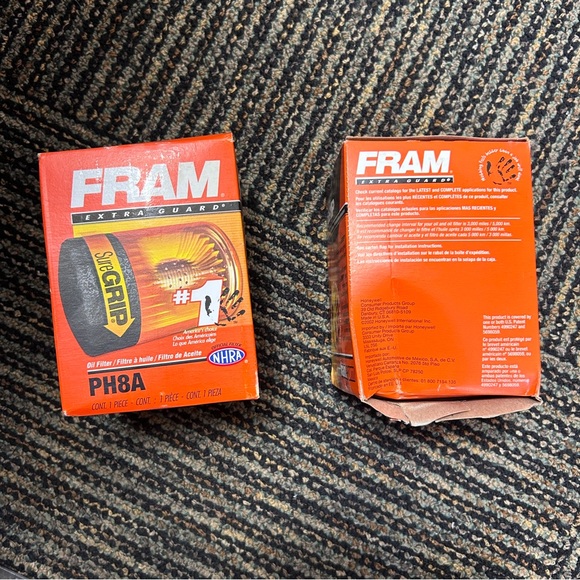 Lot 2 FRAM PH8A Extra Guard Oil Filter Sure Grip 2002 NOS Sealed New - Picture 3 of 3